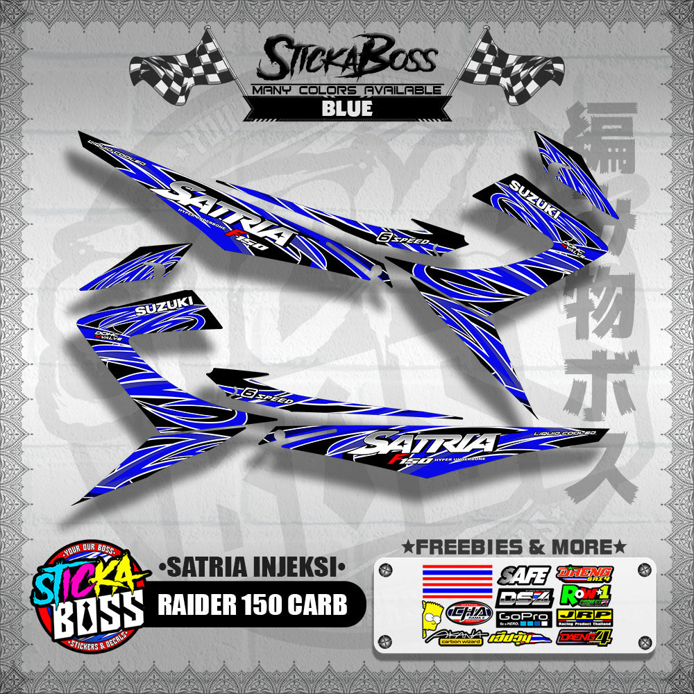 RAIDER 150 CARB DECALS ( SATRIA INJEKSI )【WITH FREEBIES】
