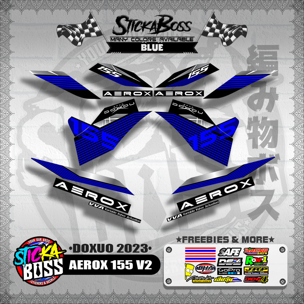 AEROX 155 V2 DECALS ( DOXUO 2023 )【WITH FREEBIES】