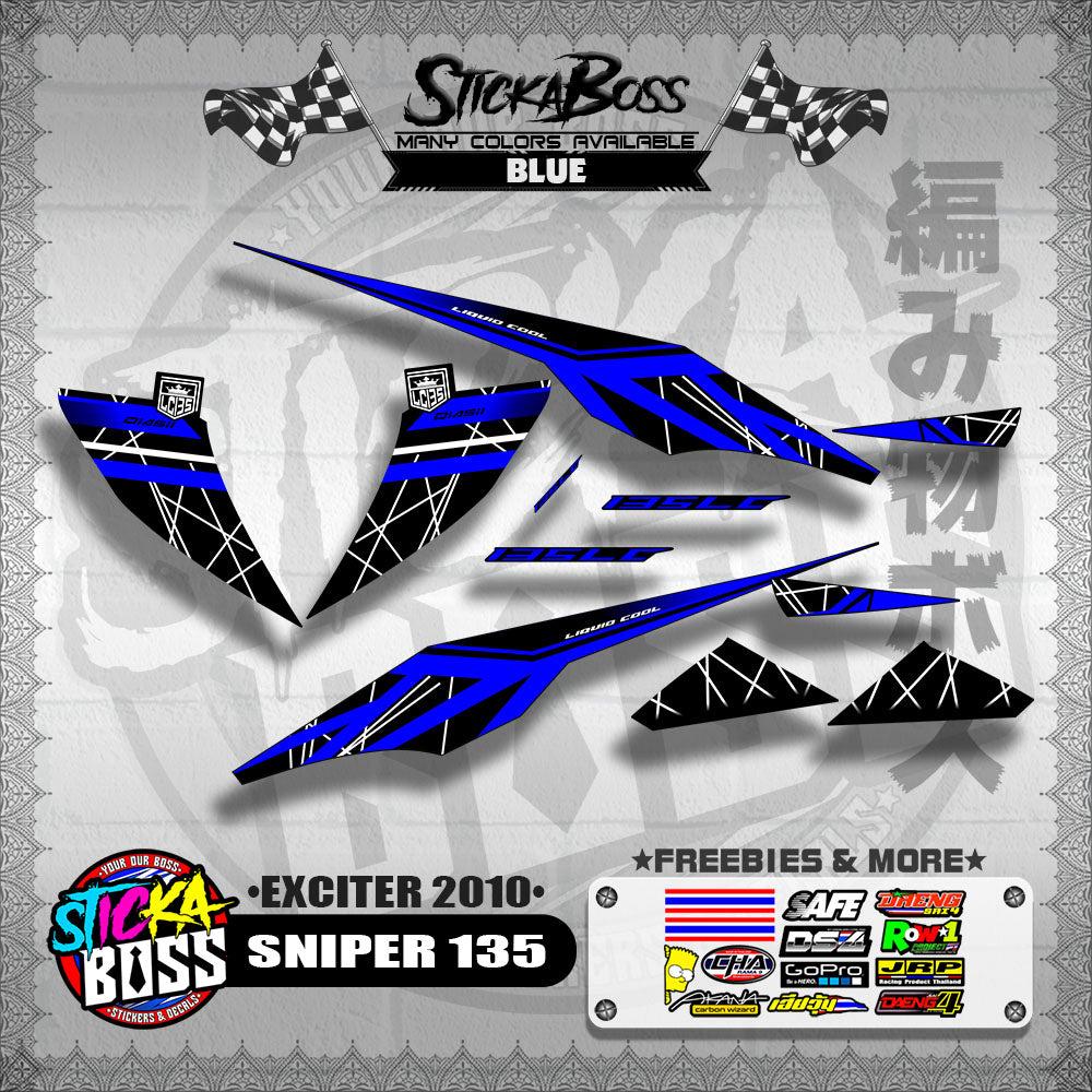 SNIPER 135 DECALS ( EXCITER 2010 )【WITH FREEBIES】