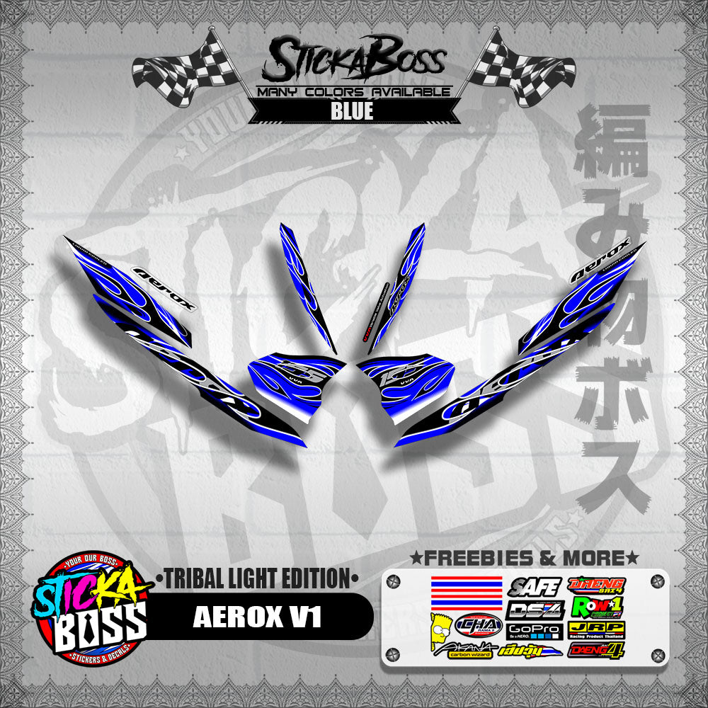 AEROX V1 DECALS ( TRIBAL LIGHT EDITION )【WITH FREEBIES】