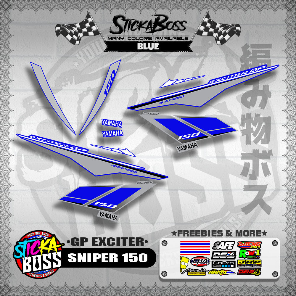 SNIPER 150 STOCK DECALS ( GP EXCITER )【WITH FREEBIES】