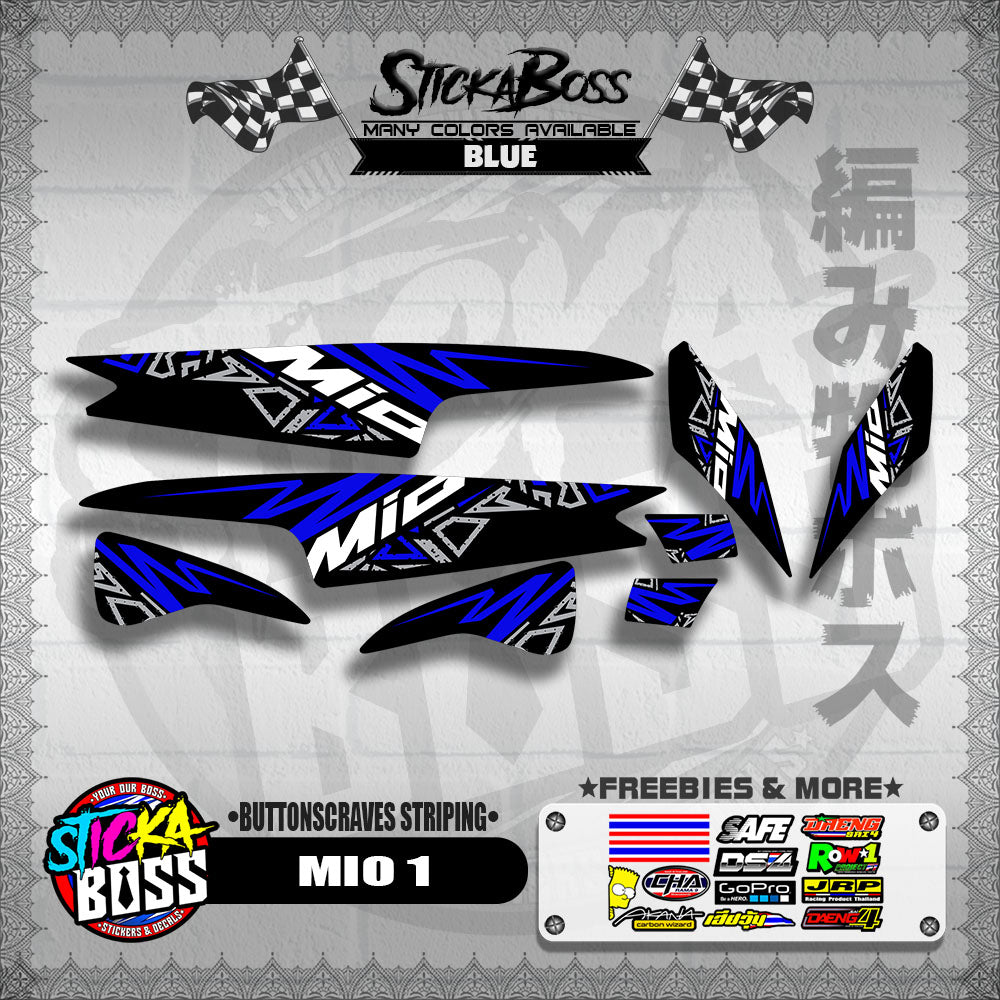 MIO 1 DECALS ( BUTTONSCRAVES STRIPING )【WITH FREEBIES】