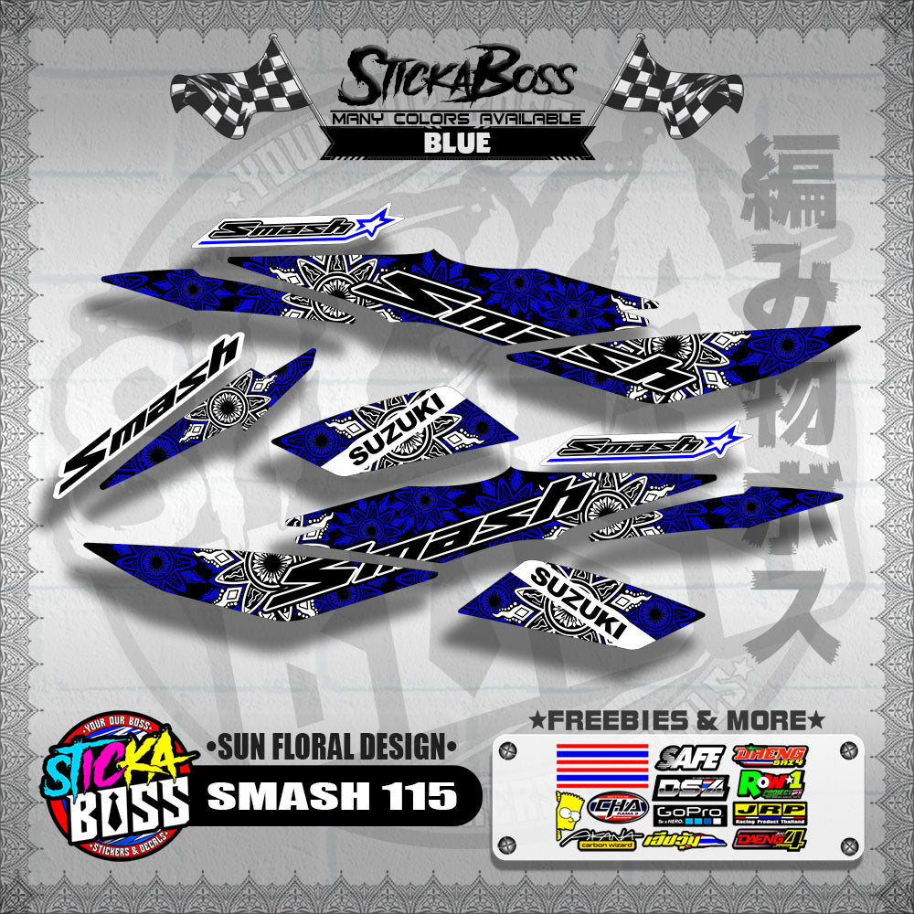 SMASH 115 DECALS ( SUN FLORAL DESIGN )【WITH FREEBIES】