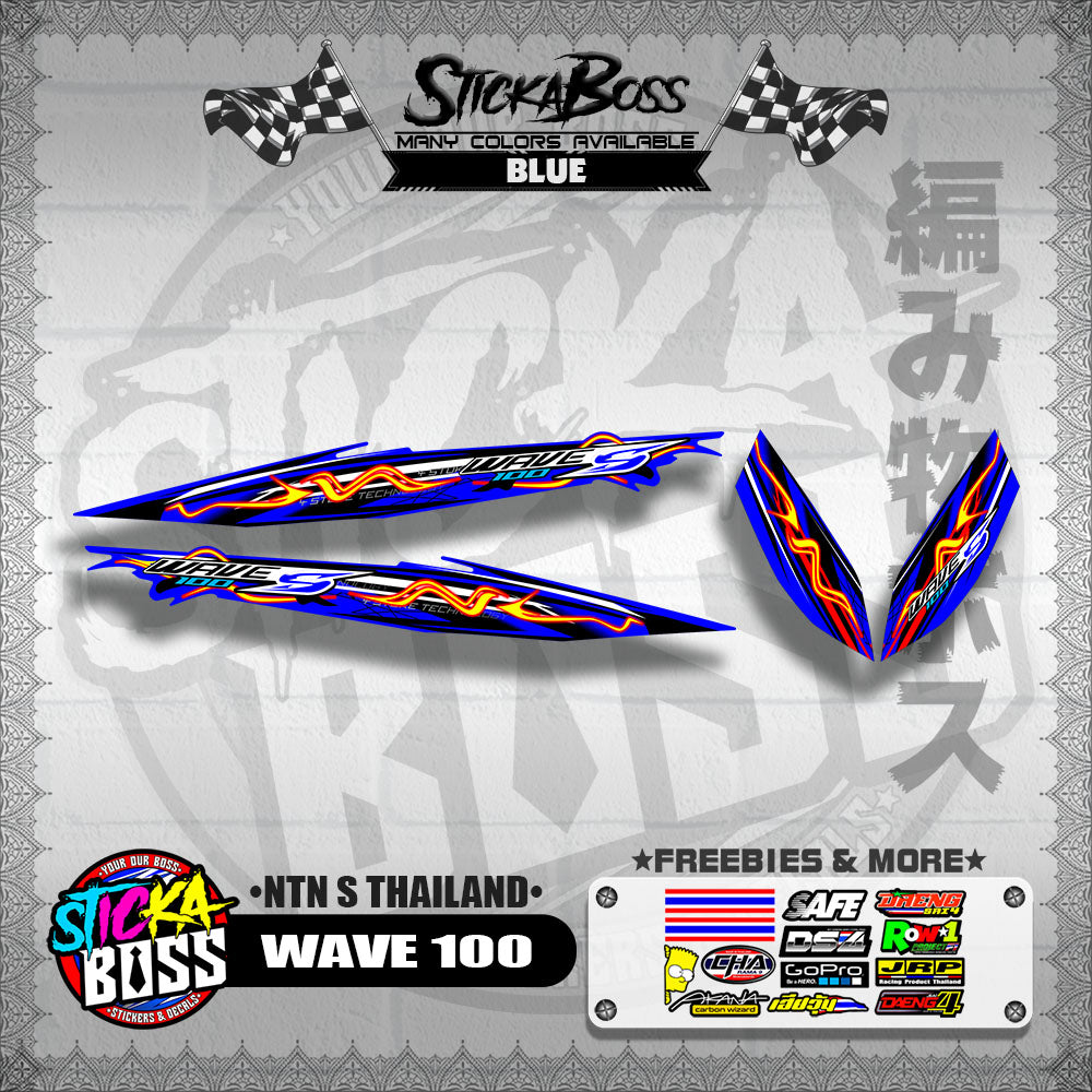 WAVE 100 DECALS ( NTN S THAILAND )【WITH FREEBIES】