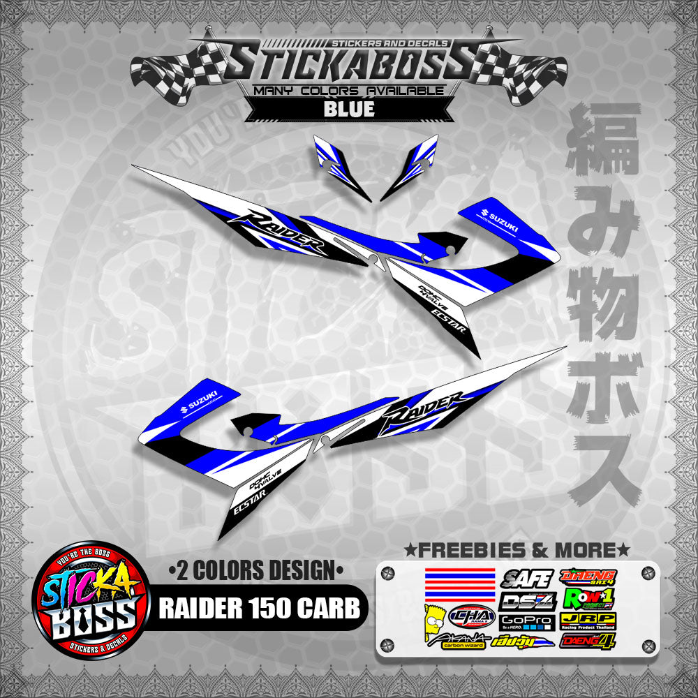 RAIDER 150 CARB MALAYSIAN STICKER DECALS ( 2 COLORS DESIGN )【WITH FREEBIES】