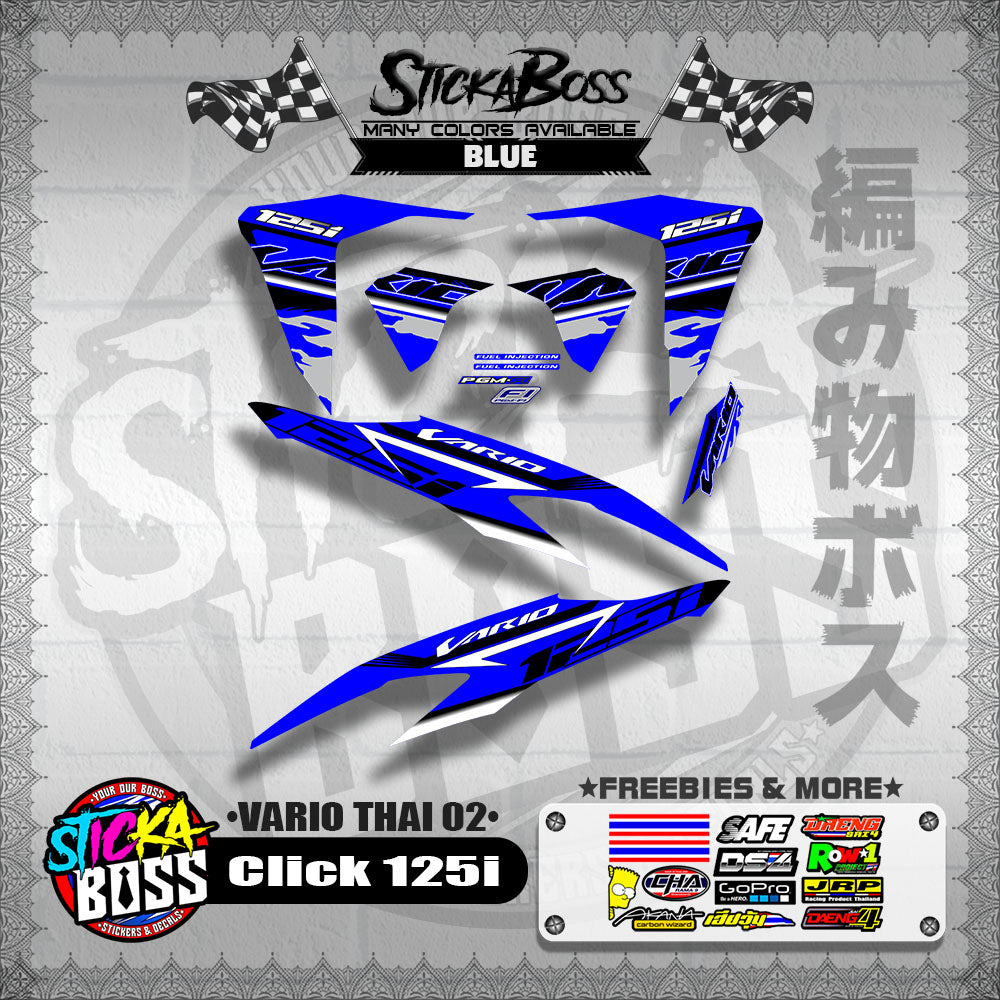 CLICK 125i V2 DECALS ( VARIO THAI 02 )【WITH FREEBIES】