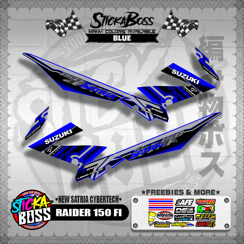 RAIDER 150 FI DECALS ( NEW SATRIA CYBERTECH )【WITH FREEBIES】