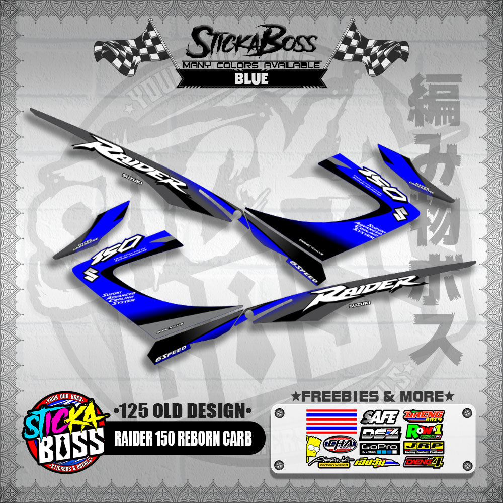RAIDER 150 REBORN CARB DECALS ( 125 OLD DESIGN )【WITH FREEBIES】