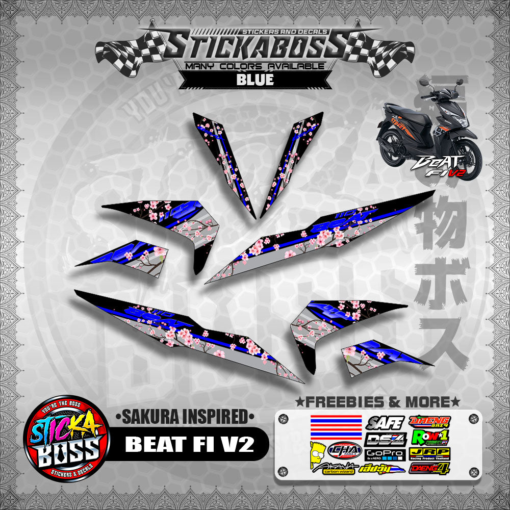 BEAT V2 STICKER DECALS ( SAKURA INSPIRED )【WITH FREEBIES】