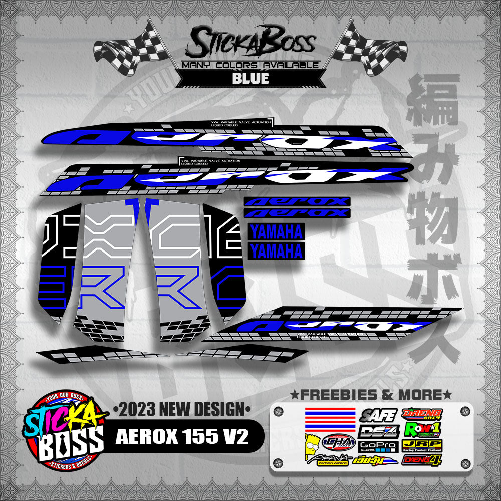 AEROX 155 V2 MALAYSIAN DECALS ( 2023 NEW DESIGN )【WITH FREEBIES】