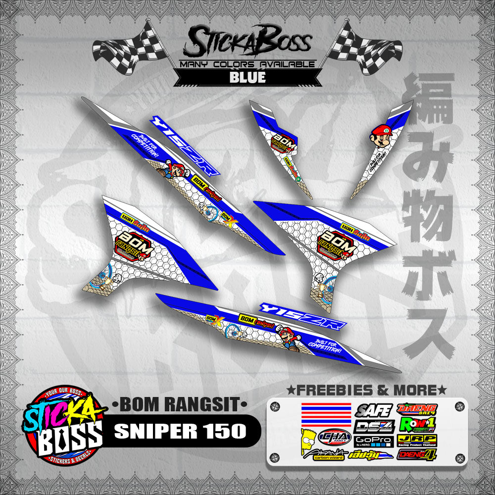 SNIPER 150 INDO DECALS ( BOM RANGSIT )【WITH FREEBIES】
