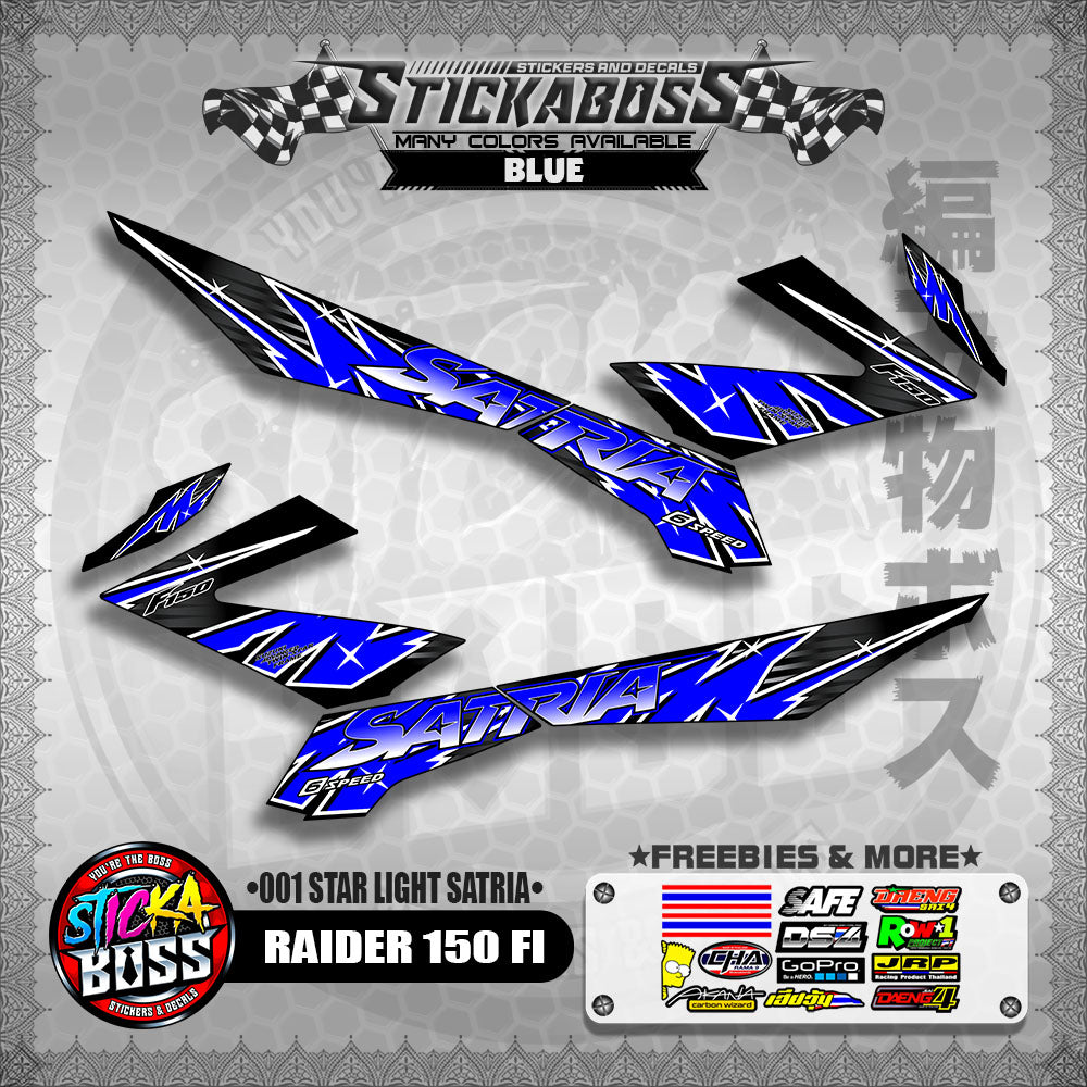 RAIDER 150 FI STICKER DECALS ( 001 START LIGHT SATRIA )【WITH FREEBIES】