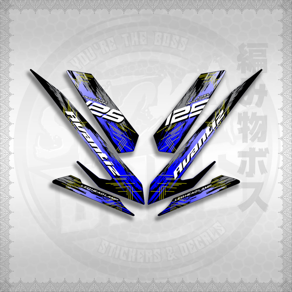 MIO SOUL I 125 GT EGO AVANTIZ STROKE DESIGN STICKER DECALS By STICKABOSS SOFIE LAMINATED WATERPROOF
