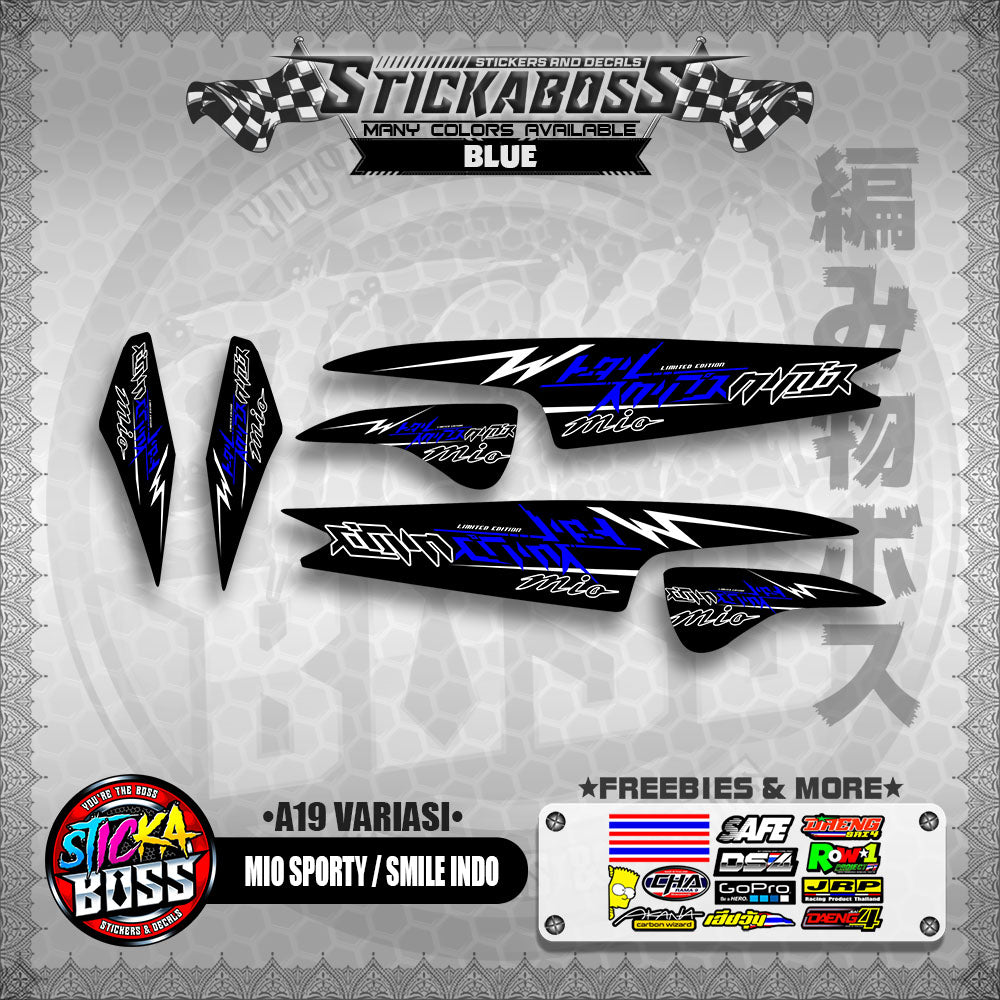 MIO SPORTY / SMILE INDO STICKER DECALS ( A19 VARIASI )【WITH FREEBIES】