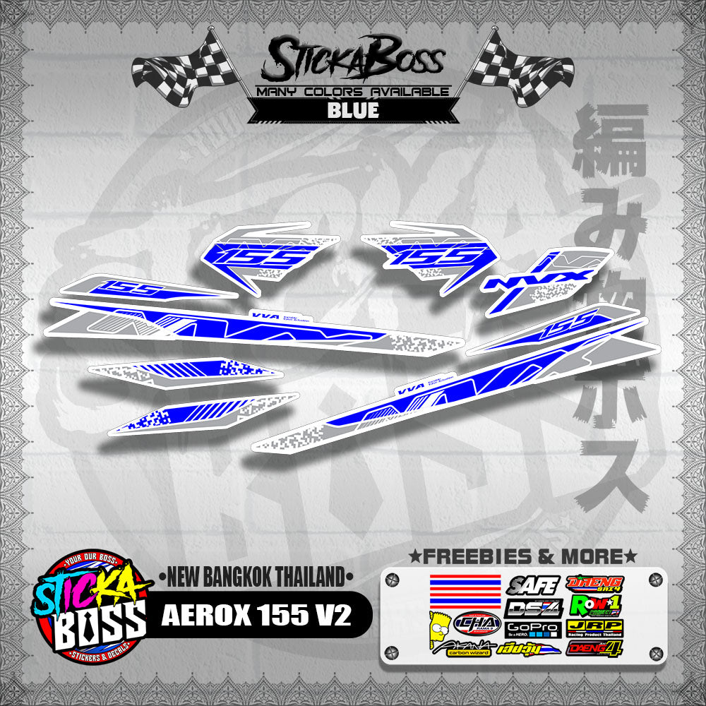 AEROX 155 V2 DECALS ( NEW BANGKOK THAILAND )【WITH FREEBIES】