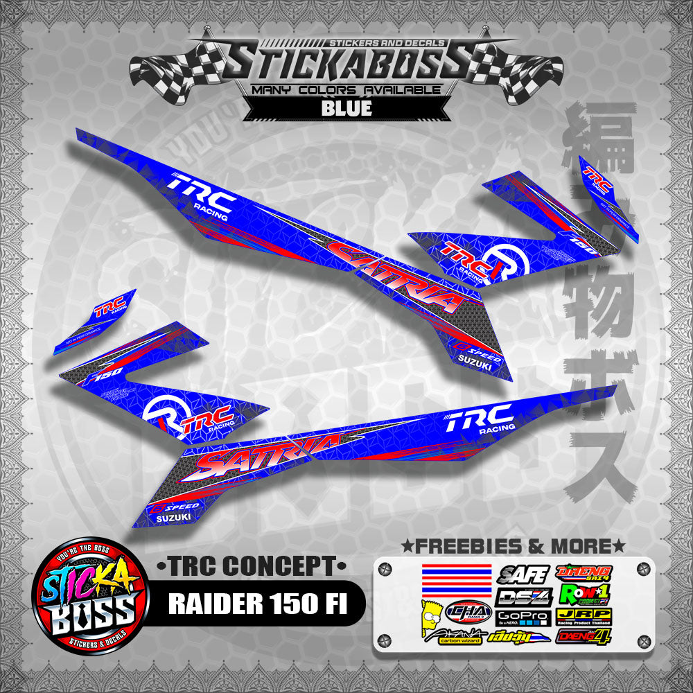RAIDER 150 FI STICKER DECALS ( TRC CONCEPT SATRIA )【WITH FREEBIES】