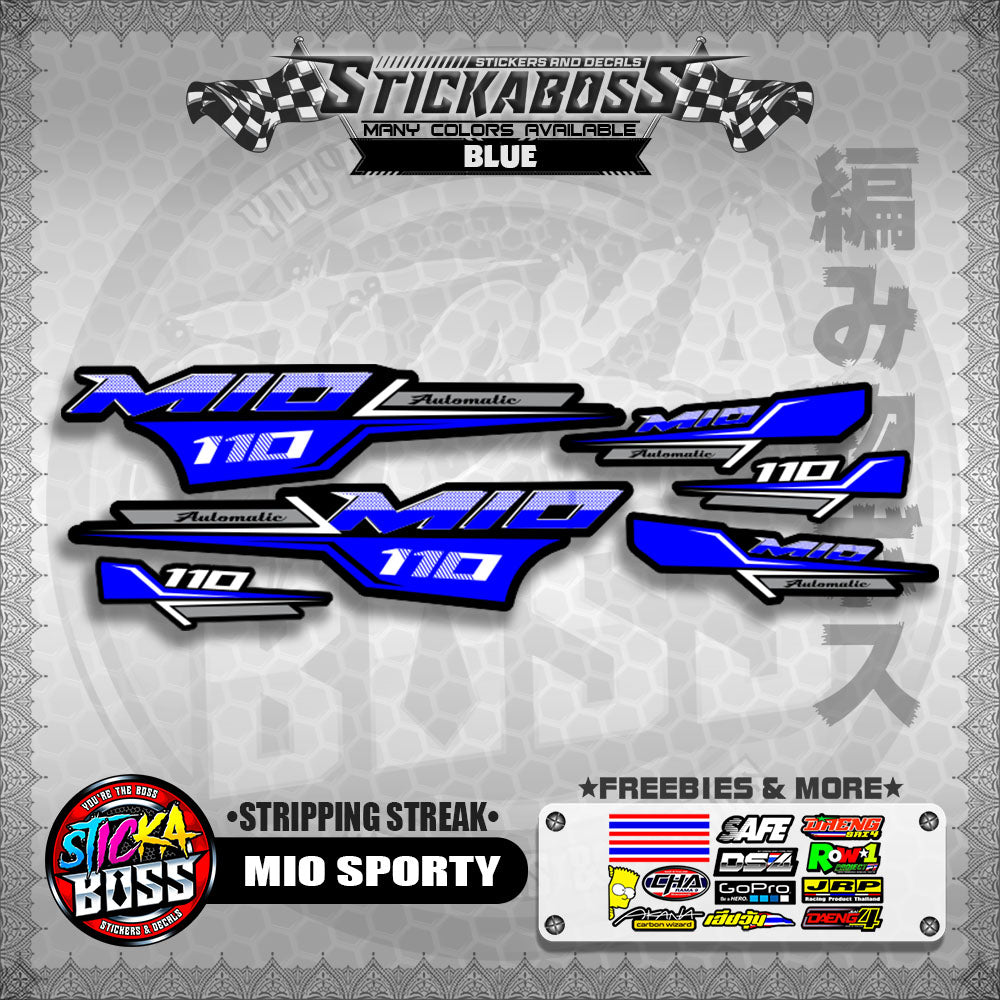 MIO SPORTY THAI CONCEPT STICKER DECALS ( STRIPPING STREAK )【WITH FREEBIES】