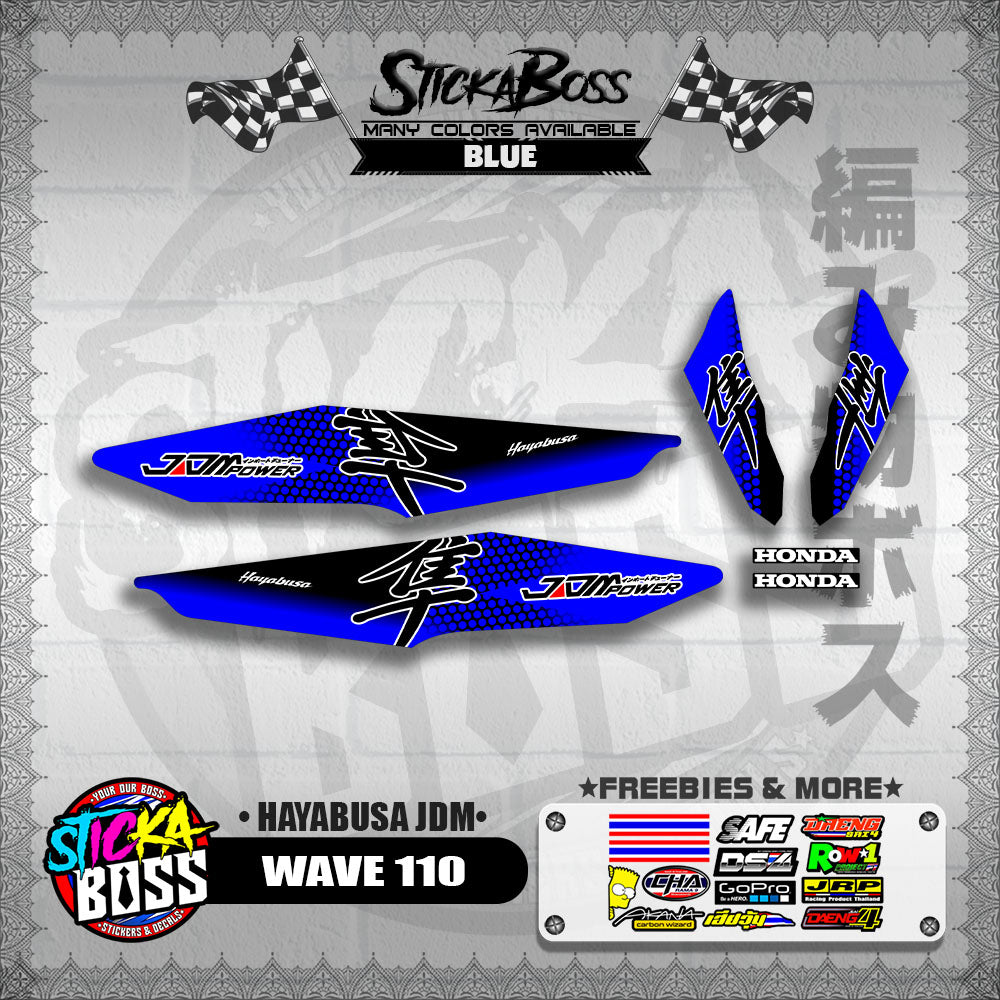 WAVE 110 DECALS ( HAYABUSA JDM)【WITH FREEBIES】