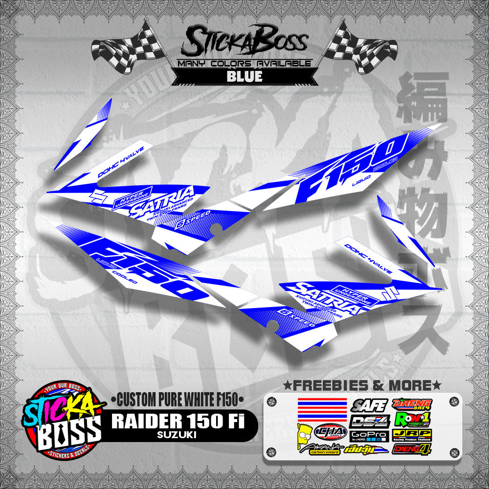 RAIDER 150 Fi STOCK DECAL ( CUSTOM PURE WHITE F150 )【WITH FREEBIES】