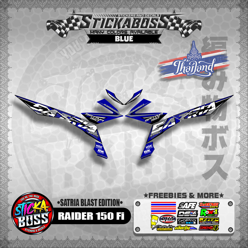 SUZUKI RAIDER 150 Fi Thai Decals ( Satria Blast Edition )【WITH FREEBIES】Thailand Concept