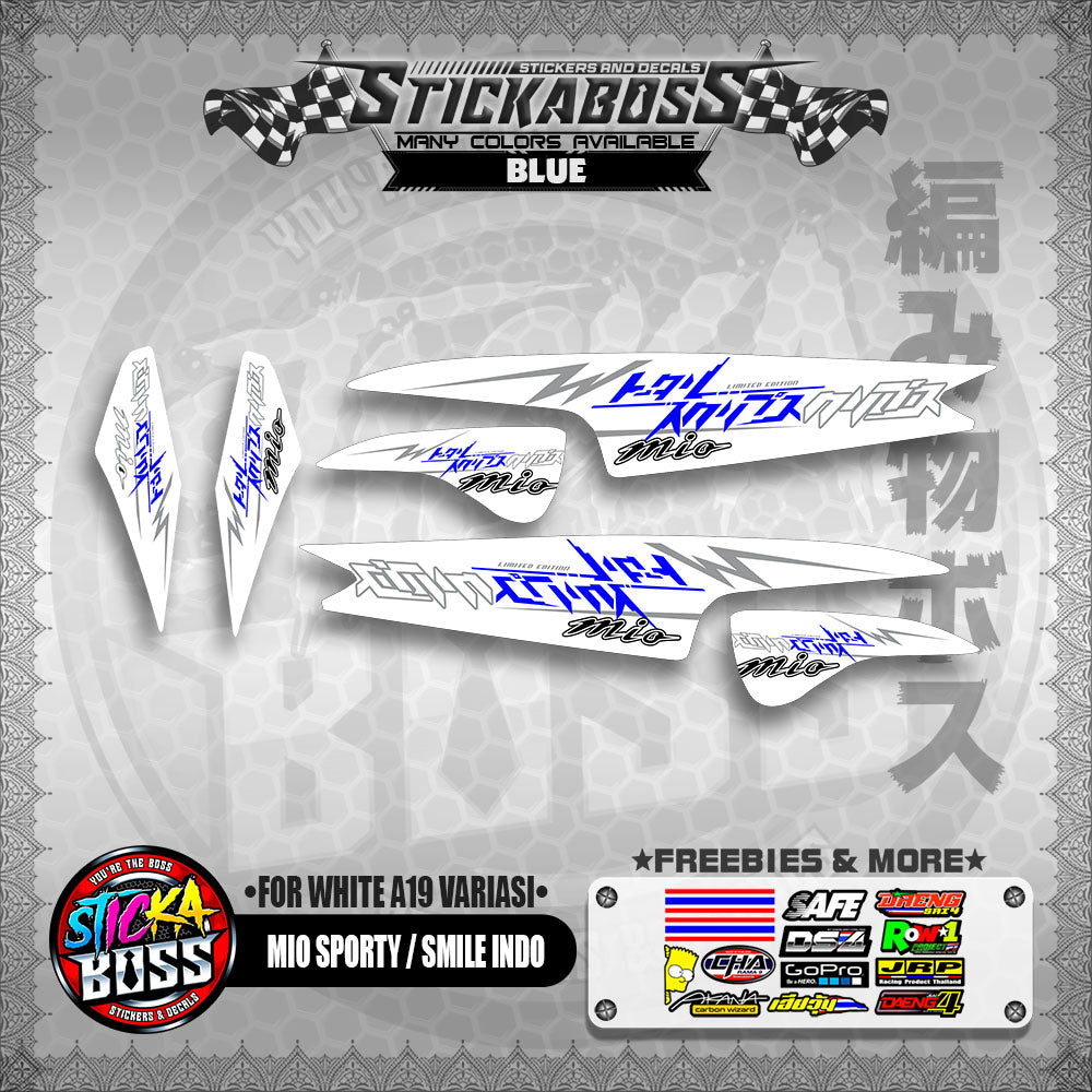 MIO SPORTY / SMILE INDO STICKER DECALS ( FOR WHITE A19 VARIASI )【WITH FREEBIES】