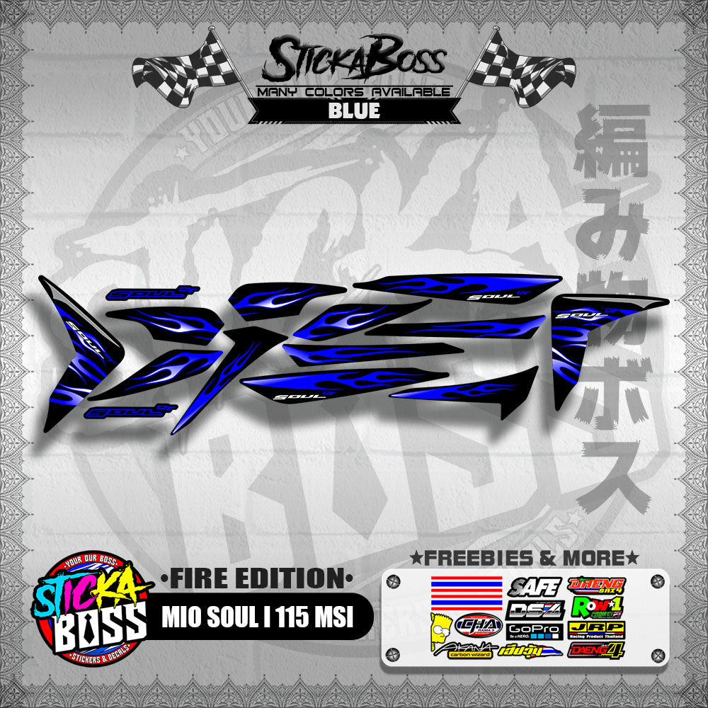 MIO SOUL I 115 MSI DECALS ( FIRE EDITION )【WITH FREEBIES】