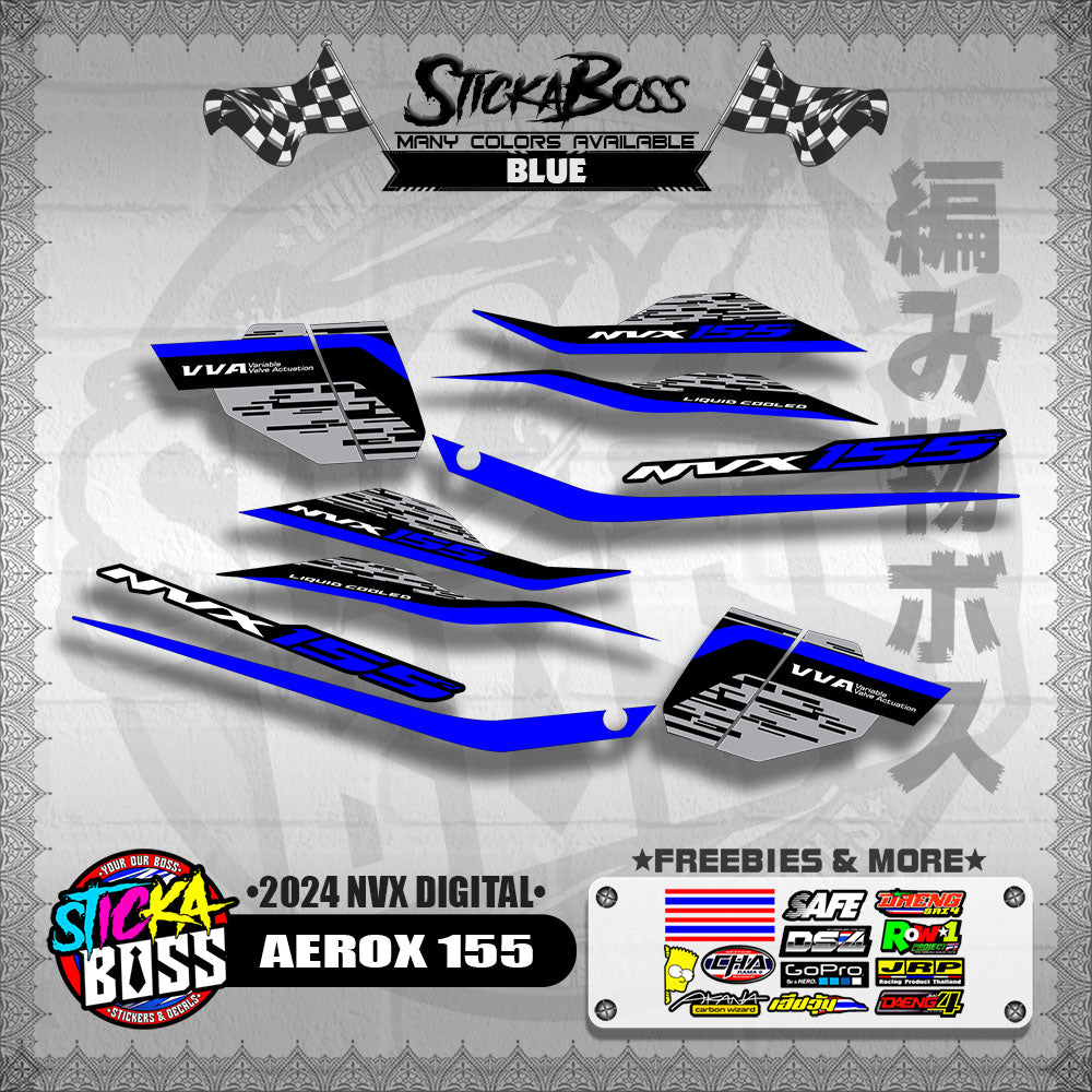 AEROX 155 DECALS ( 2024 NVX DIGITAL )【WITH FREEBIES】