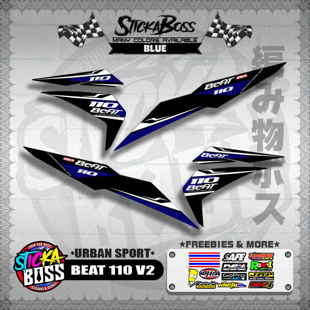 BEAT 110 FI V2 DECALS ( URBAN SPORT )【WITH FREEBIES】