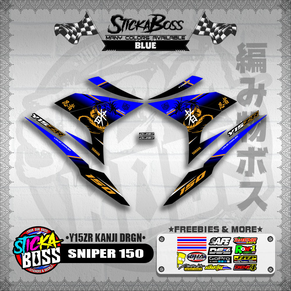 SNIPER 150 DECALS ( Y15ZR KANJI DRGN )【WITH FREEBIES】