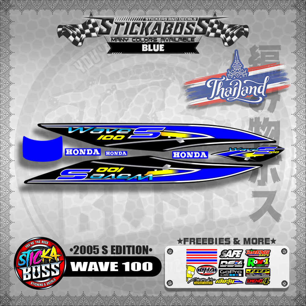 WAVE 100 THAILAND DECALS ( 2005 S EDITION )【WITH FREEBIES】