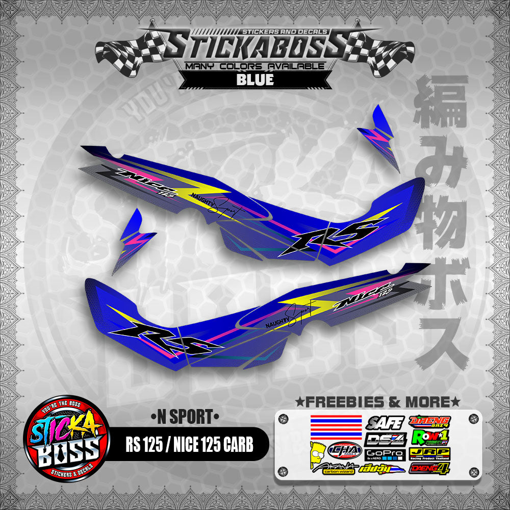 RS 125 NICE / 125 CARB STICKER DECALS ( N SPORT )【WITH FREEBIES】