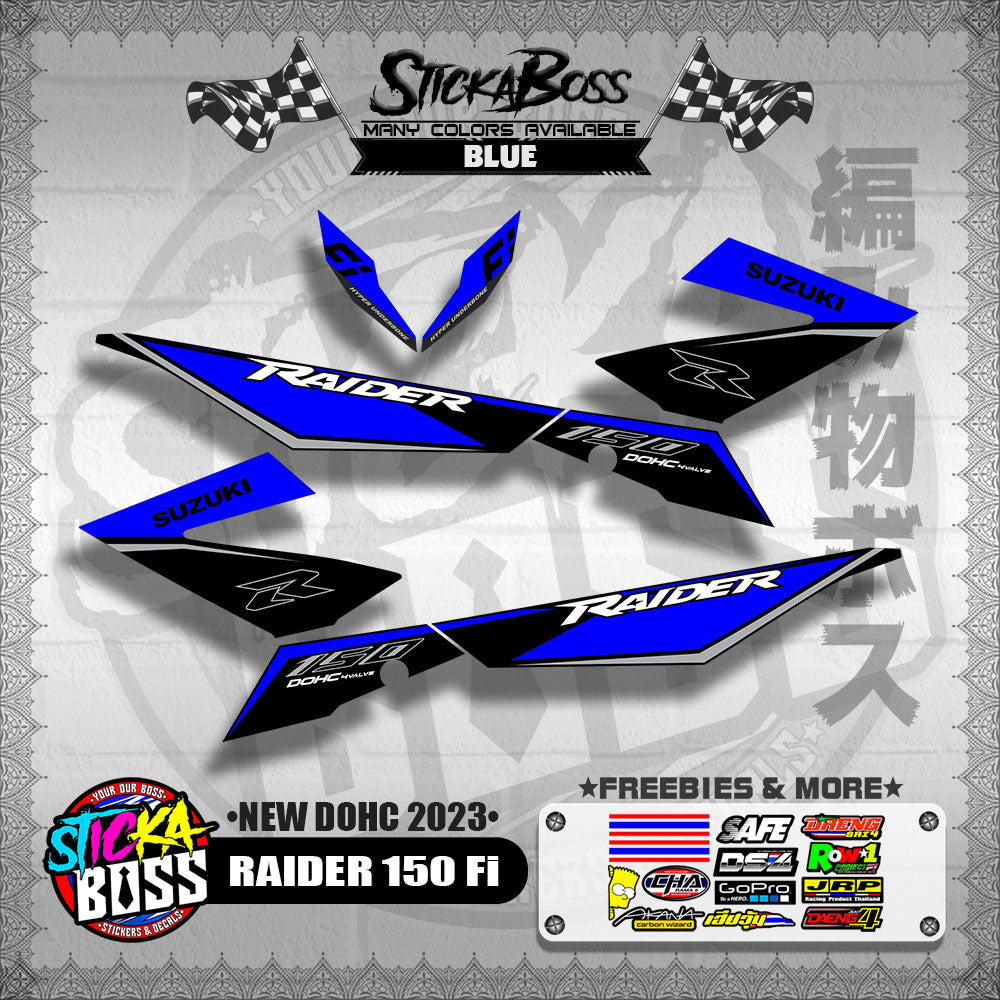 RAIDER 150 Fi DECALS ( NEW DOHC 2023 )【WITH FREEBIES】
