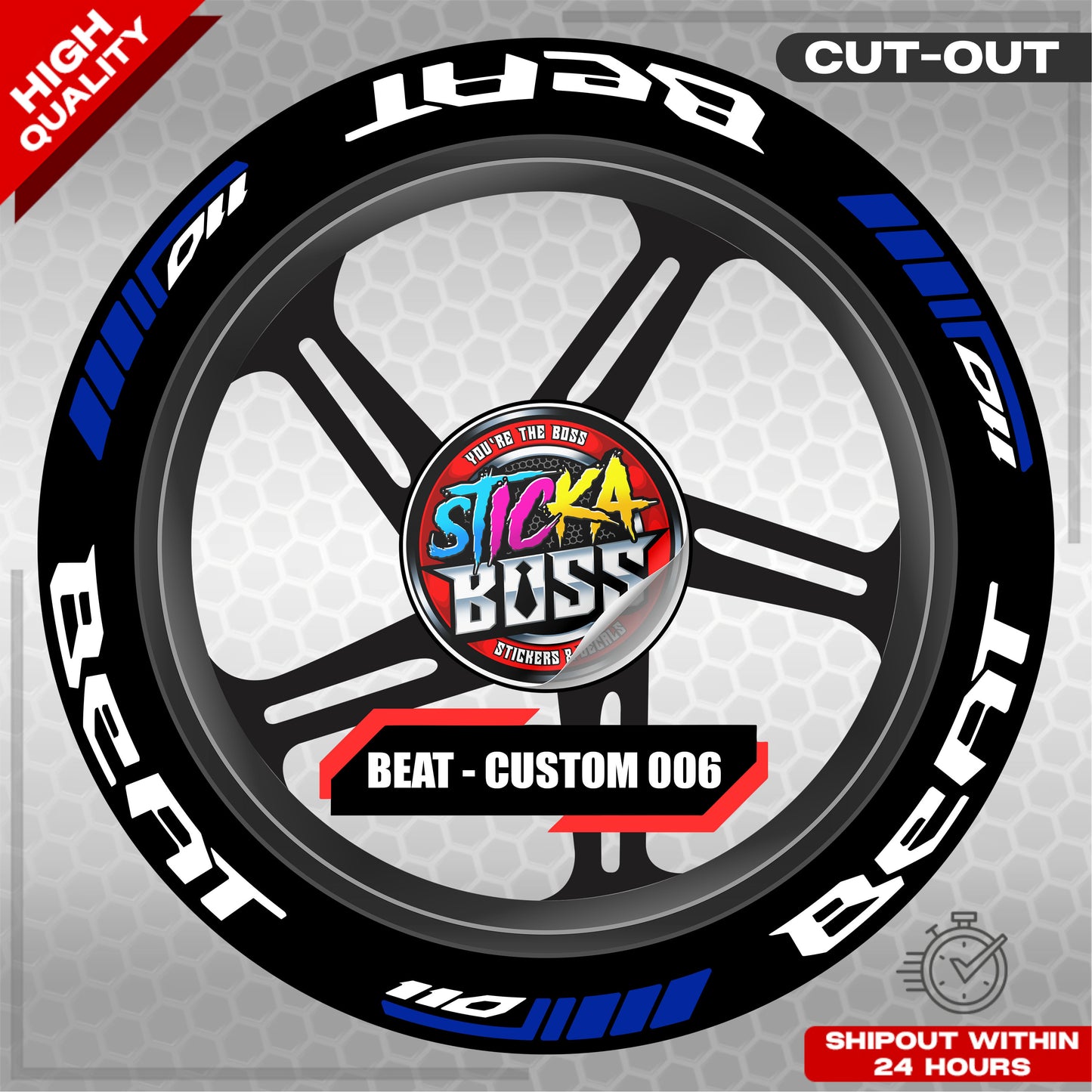 BEAT MAG STICKER SET ( 2 MAGS ) - CUSTOM 006 | VINYL WATERPROOF CUT-OUT DECALS