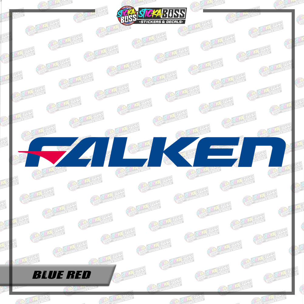 FALKEN STICKER | 40 x 4.5 INCHES | CAR FRONT AND REAR WINSHIELD | VINYL WATERPROOF CUT-OUT STICKER DECALS【Stickaboss】