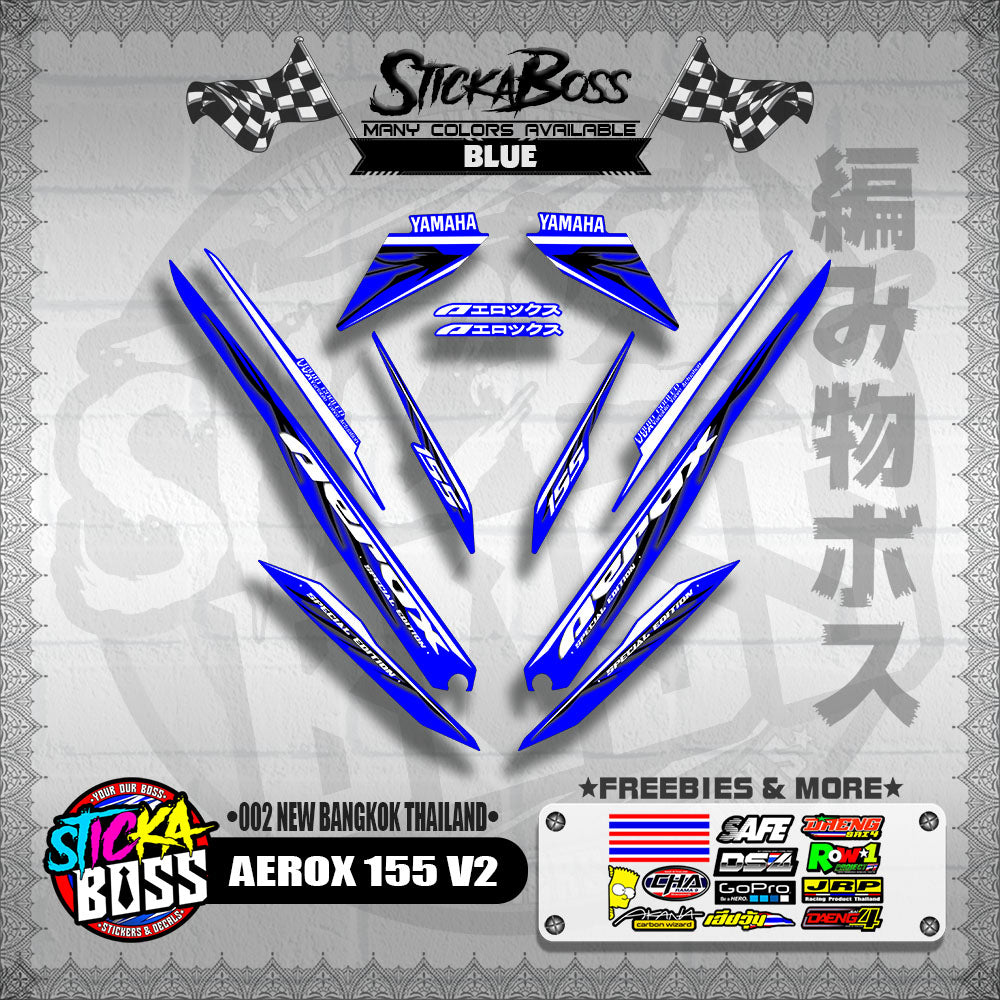 AEROX 155 V2 DECALS ( 002 NEW BANGKOK THAILAND )【WITH FREEBIES】
