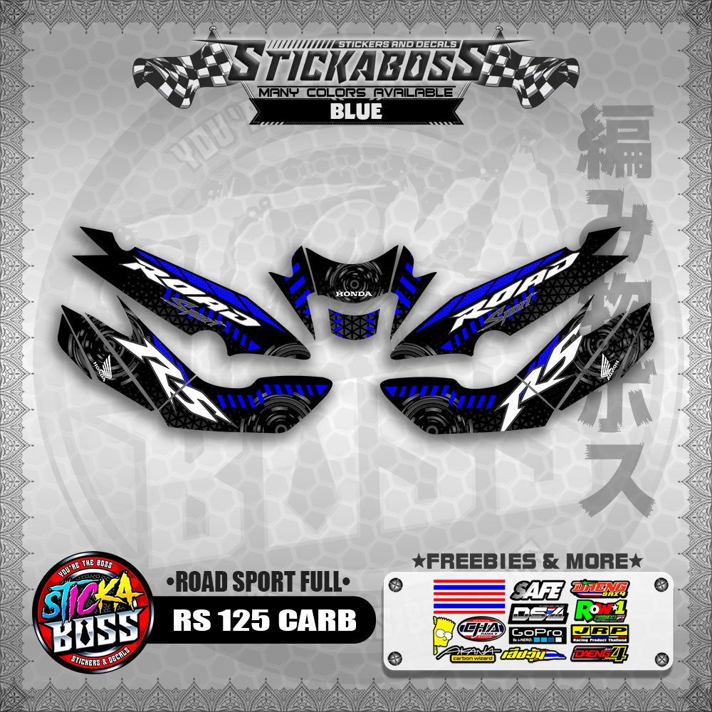 RS 125 CARB STICKER FULL DECALS ( ROAD SPORT FULL )【WITH FREEBIES】