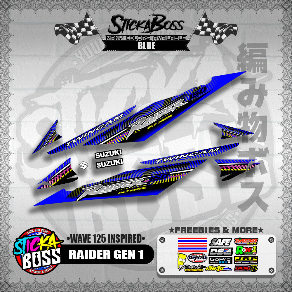 RAIDER GEN 1 DECALS ( WAVE 125 INSPIRED )【WITH FREEBIES】