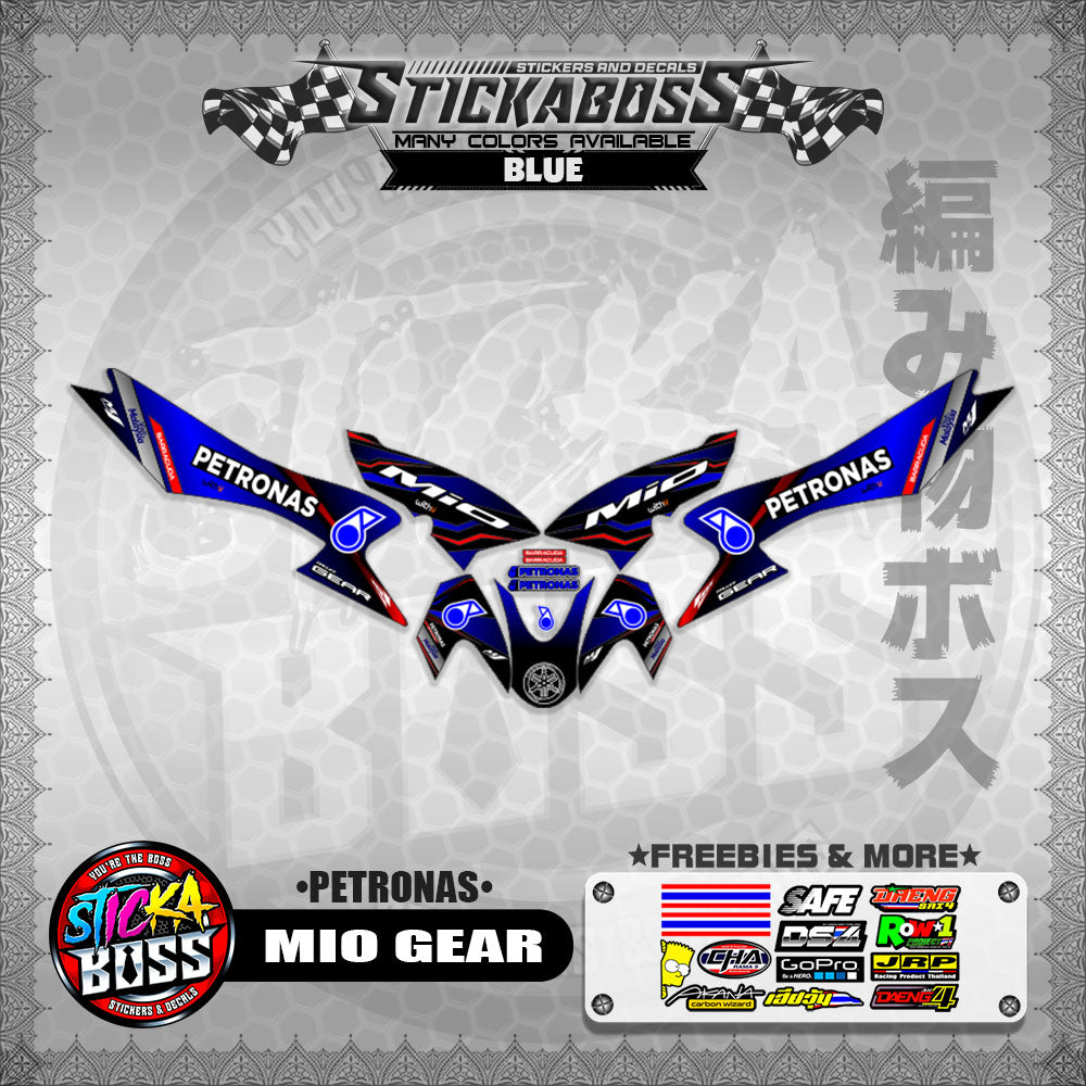 MIO GEAR STICKER DECALS ( PETRONAS )【WITH FREEBIES】