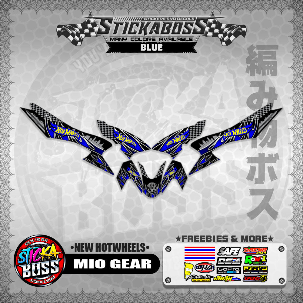 MIO GEAR STICKER DECALS ( NEW HOTWHEELS )【WITH FREEBIES】