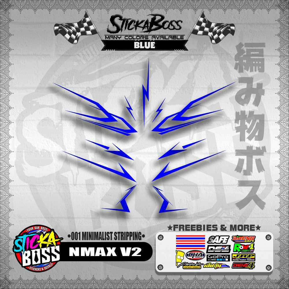 NMAX V2 DECALS ( 001 MINIMALIST STRIPPING )【WITH FREEBIES】