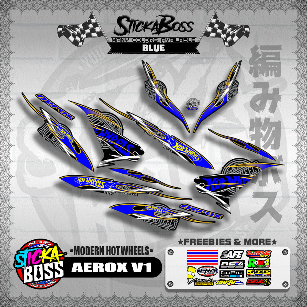 AEROX V1 DECALS ( MODERN HOTWHEELS )【WITH FREEBIES】