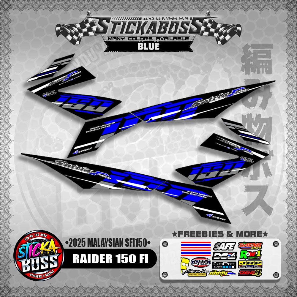RAIDER 150 FI STICKER DECALS ( 2025 MALAYSIAN SFI150 )【WITH FREEBIES】