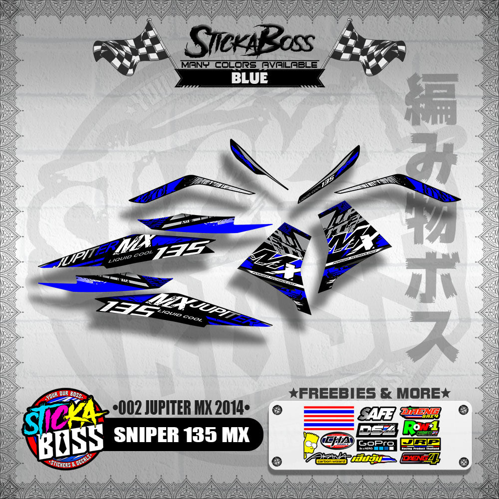 SNIPER 135 MX DECALS ( 002 JUPITER MX 2014 )【WITH FREEBIES】