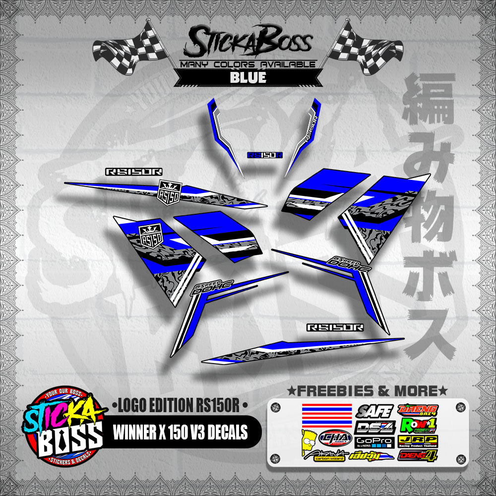 WINNER X 150 V3 DECALS ( LOGO EDITION RS150R )【WITH FREEBIES】