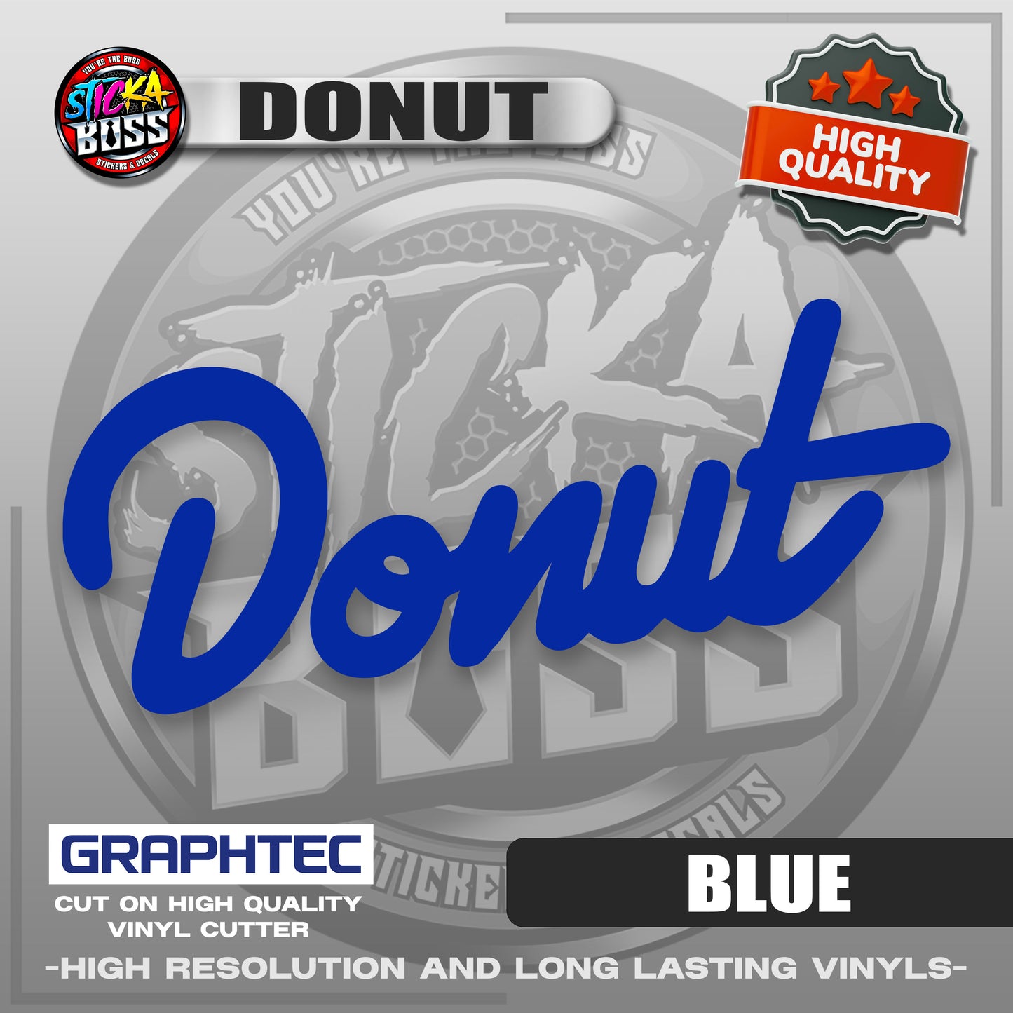 DONUT | VINYL WATERPROOF CUT-OUT STICKER DECALS【Stickaboss】