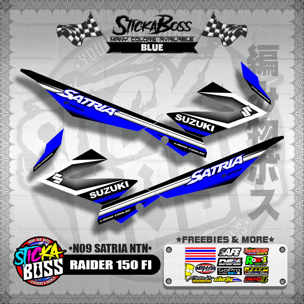 RAIDER 150 FI DECALS ( N09 SATRIA NTN )【WITH FREEBIES】