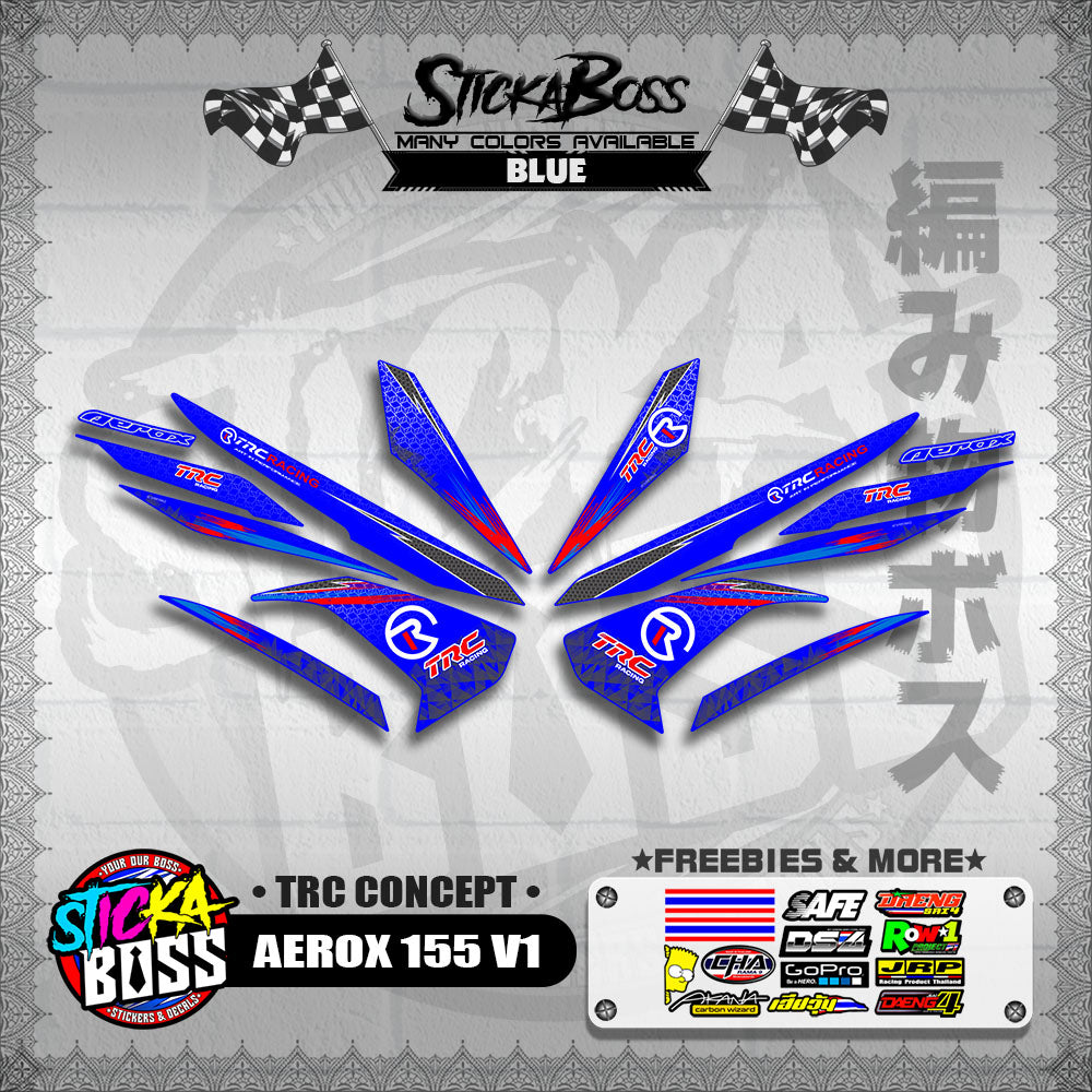 AEROX 155 V1 DECALS ( TRC CONCEPT )【WITH FREEBIES】
