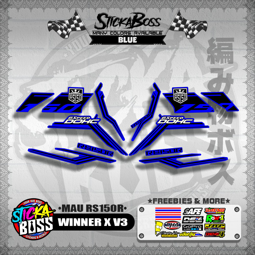 WINNER X V3 DECALS ( MAU RS150R )【WITH FREEBIES】