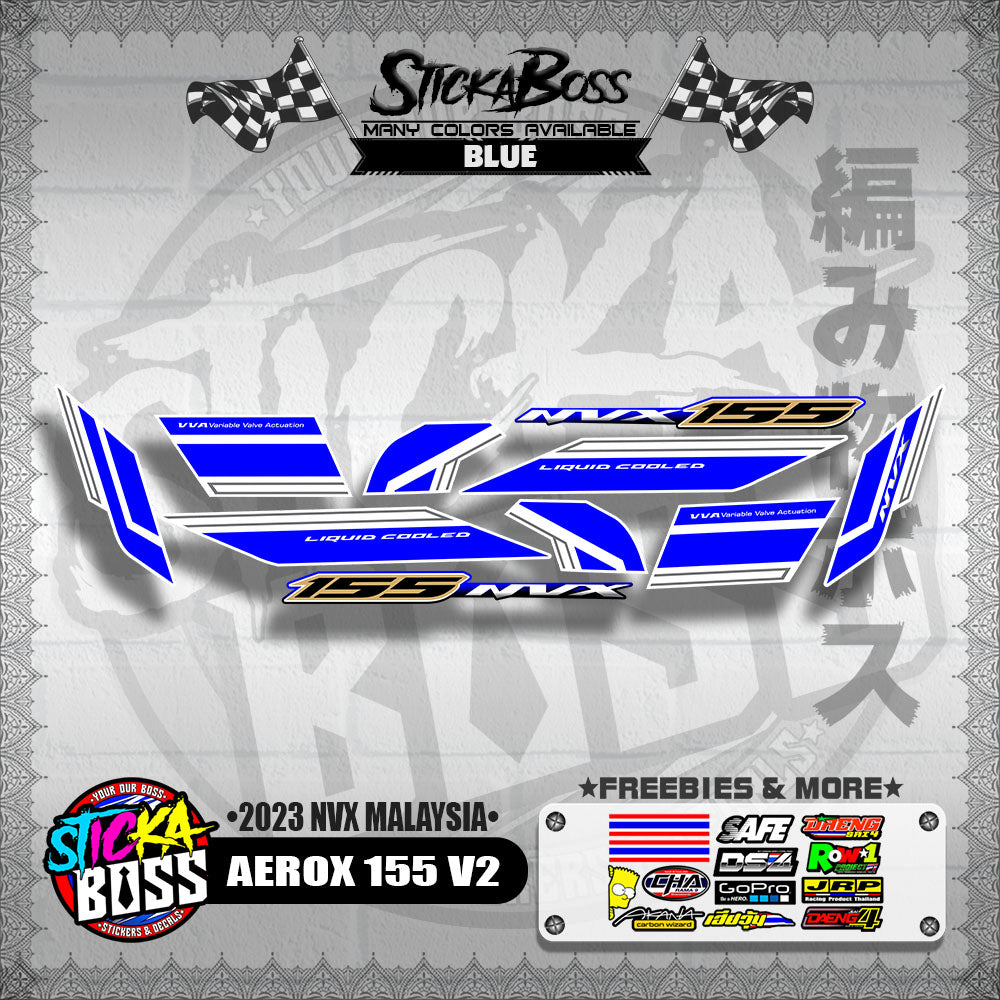 AEROX 155 V2 DECALS ( 2023 NVX MALAYSIA )【WITH FREEBIES】