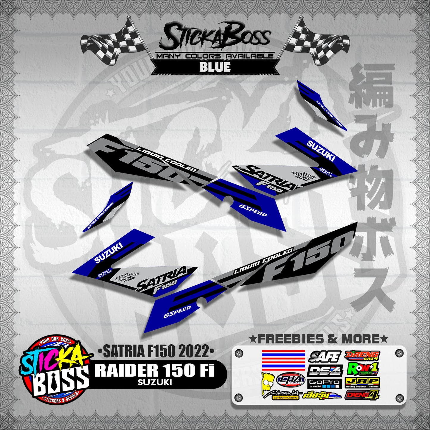 RAIDER 150 Fi DECALS ( SATRIA F150 2022 )【WITH FREEBIES】
